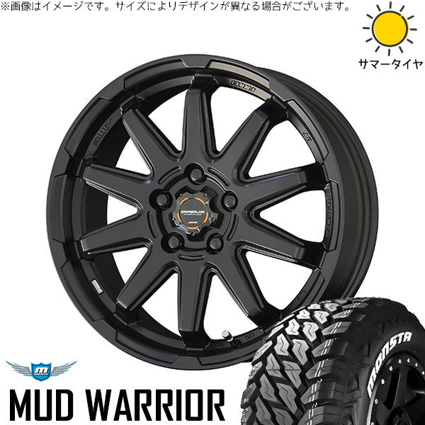 モンスタタイヤ マッドウォーリア 215/70R16 ＋ サーキュラー C10S マットブラック 16インチ 6.5J +38 5H114.3P サマー・ホイール4本セット。1枚目。