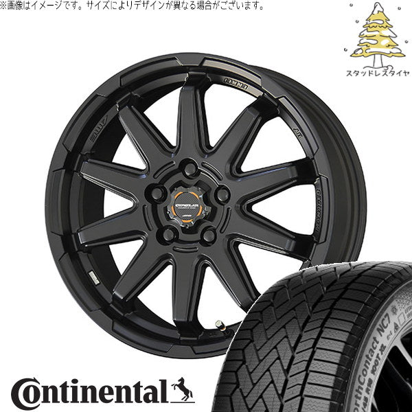 コンチネンタル ノースコンタクト NC7 205/60R16 ＋ サーキュラー C10S マットブラック 16インチ 6.5J +38 5H114.3P スタッドレス・ホイール4本セット。1枚目。