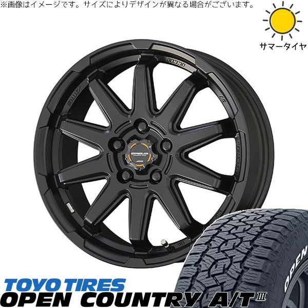 トーヨータイヤ オープンカントリー A/T3 ホワイトレター 215/65R16 ＋ サーキュラー C10S マットブラック 16インチ 6.5J +38 5H114.3P サマー・ホイール4本セット。1枚目。