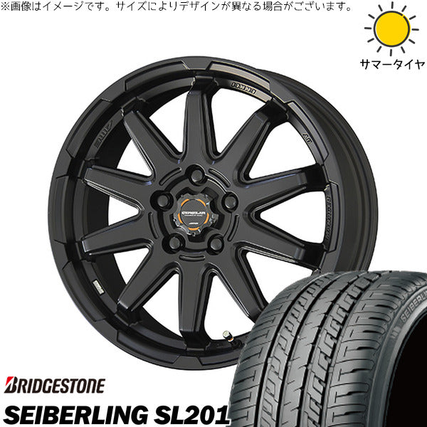 ブリヂストン SEBERLING SL201 205/60R16 ＋ サーキュラー C10S マットブラック 16インチ 6.5J +38 5H114.3P サマー・ホイール4本セット。1枚目。