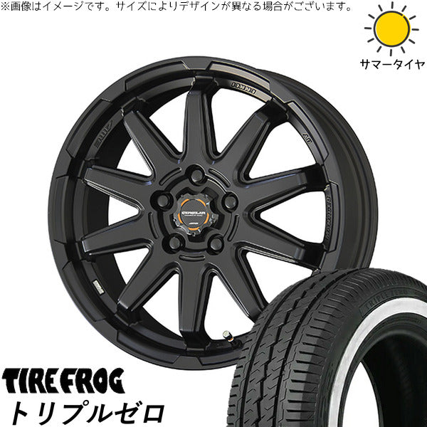 エクシズルライン タイヤフロッグ トリプルゼロ 215/65R16 ＋ サーキュラー C10S マットブラック 16インチ 6.5J +38 5H114.3P サマー・ホイール4本セット。1枚目。