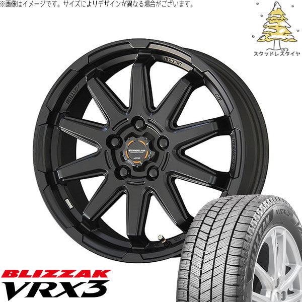 ブリヂストン ブリザック VRX3 205/65R16 ＋ サーキュラー C10S マットブラック 16インチ 6.5J +38 5H114.3P スタッドレス・ホイール4本セット。1枚目。