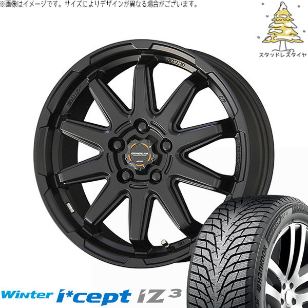 ハンコック ウィンターアイセプト IZ3 W636 205/60R16 ＋ サーキュラー C10S マットブラック 16インチ 6.5J +38 5H114.3P スタッドレス・ホイール4本セット。1枚目。