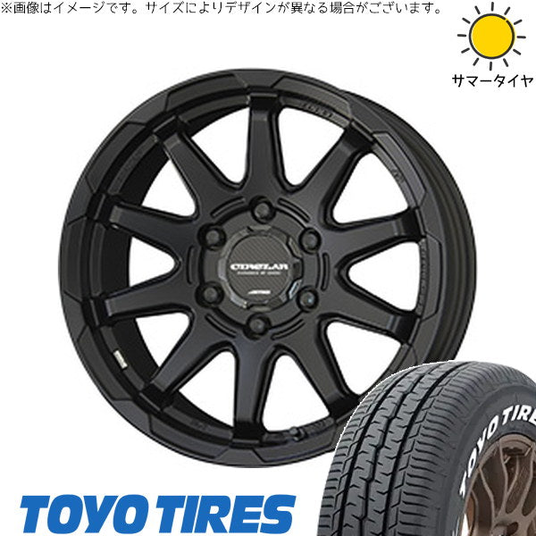 トーヨータイヤ H30 215/65R16 ＋ サーキュラー C10X マットブラック 16インチ 6.5J +38 6H139.7P サマー・ホイール4本セット。1枚目。