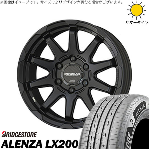 ブリヂストン アレンザ LX200 215/70R16 ＋ サーキュラー C10X マットブラック 16インチ 6.5J +38 6H139.7P サマー・ホイール4本セット。1枚目。
