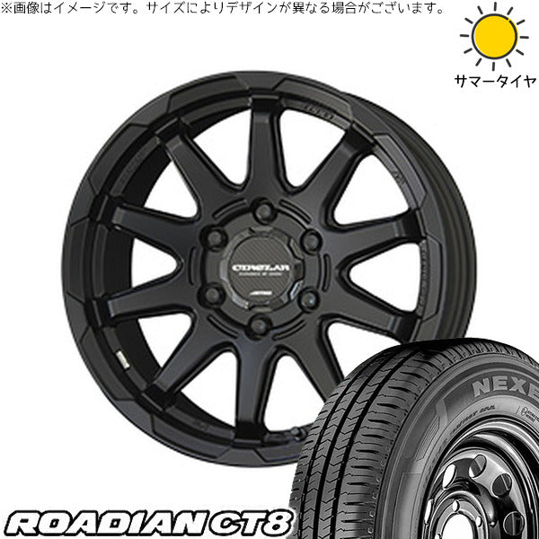 ネクセン ローディアン CT8 195/80R15 ＋ サーキュラー C10X マットブラック 15インチ 6.0J +33 6H139.7P サマー・ホイール4本セット。1枚目。