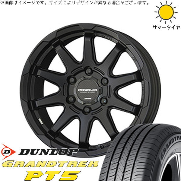 ダンロップ グラントレック PT5 215/70R15 ＋ サーキュラー C10X マットブラック 15インチ 6.0J +33 6H139.7P サマー・ホイール4本セット。1枚目。