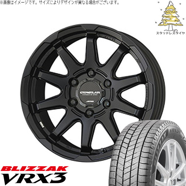 ブリヂストン ブリザック VRX3 215/70R16 ＋ サーキュラー C10X マットブラック 16インチ 6.5J +38 6H139.7P スタッドレス・ホイール4本セット。1枚目。