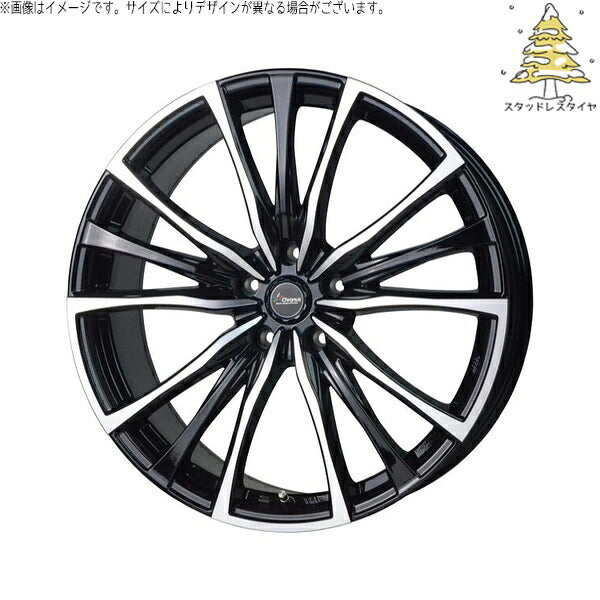輸入スタッドレスタイヤ（銘柄指定不可） 215/50R17 ＋ クロノス CH-110 メタリックブラックポリッシュ 17インチ 7.0J +55 5H114.3P ホイール4本セット。1枚目。