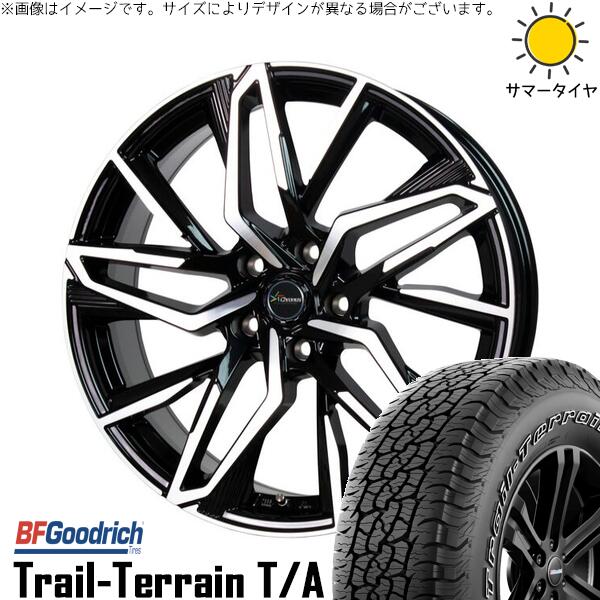 BFグッドリッチ トレイルテレーン T/A 225/55R18 ＋ クロノス CH-112 メタリックブラックポリッシュ 18インチ 8J +42 5H114.3P サマー・ホイール4本セット。1枚目。