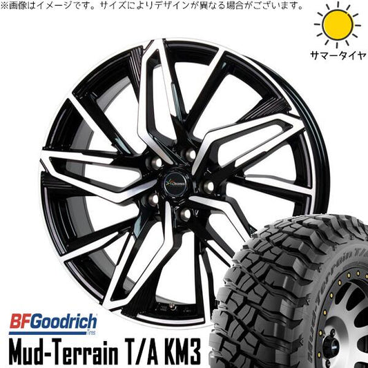 BFグッドリッチ マッドテレーン T/A KM3 245/65R17 ＋ クロノス CH-112 メタリックブラックポリッシュ 17インチ 7J +38 5H114.3P サマー・ホイール4本セット。1枚目。