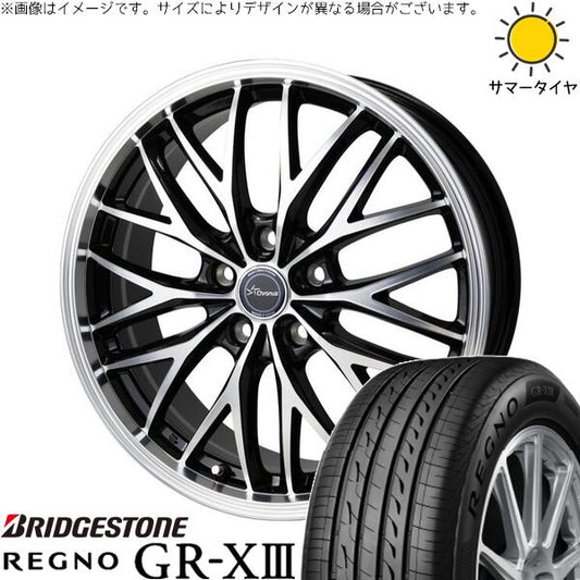 ブリヂストン レグノ GR-X3 225/50R18 ＋ クロノス CH-113 メタリックブラックポリッシュ 18インチ 8J +42 5H114.3P サマー・ホイール4本セット。1枚目。