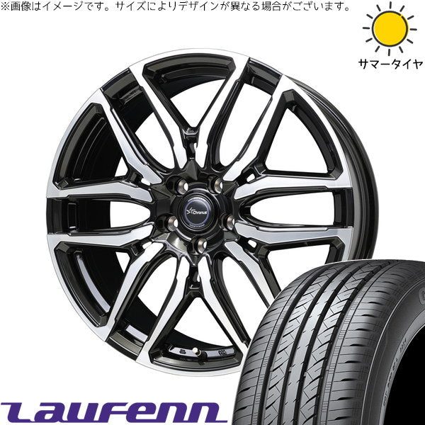 ラウフェン Gフィット AS01 LH42 185/60R15 ＋ クロノス CH-114 ブラックポリッシュ 15インチ 5.5J +50 4H100P サマー・ホイール4本セット。1枚目。