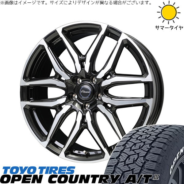 トーヨータイヤ オープンカントリー A/T3 ホワイトレター 185/65R15 ＋ クロノス CH-114 ブラックポリッシュ 15インチ 5.5J +43 4H100P サマー・ホイール4本セット。1枚目。