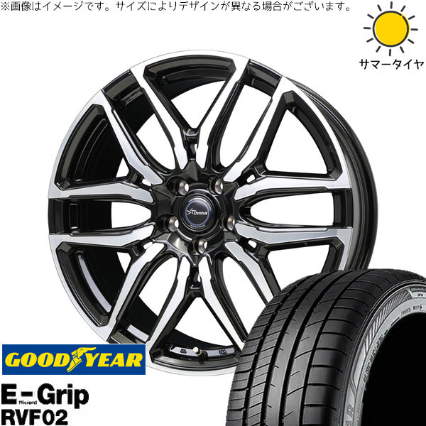 グッドイヤー エフィシェントグリップ RVF02 175/65R15 ＋ クロノス CH-114 ブラックポリッシュ 15インチ 5.5J +43 4H100P サマー・ホイール4本セット。1枚目。