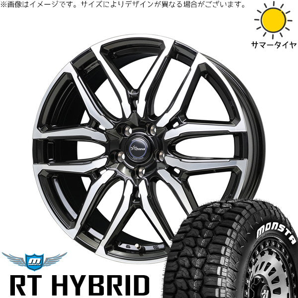 モンスタタイヤ RT ハイブリッド 195/65R15 ＋ クロノス CH-114 ブラックポリッシュ 15インチ 6J +43 5H100P サマー・ホイール4本セット。1枚目。