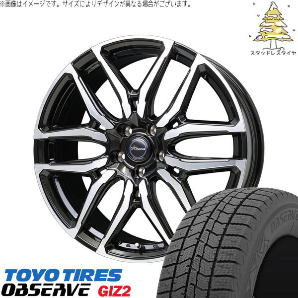 トーヨータイヤ OBSERVE 185/65R15 ＋ クロノス CH-114 ブラックポリッシュ 15インチ 6J +43 5H114.3P スタッドレス・ホイール4本セット。1枚目。