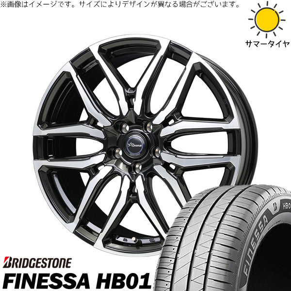 ブリヂストン フィネッサ HB01 195/60R17 ＋ クロノス CH-114 ブラックポリッシュ 17インチ 7J +38 5H114.3P サマー・ホイール4本セット。1枚目。