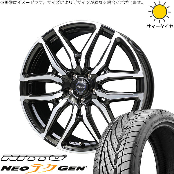 ニットー ネオジェン 215/40R18 ＋ クロノス CH-114 ブラックポリッシュ 18インチ 8J +42 5H114.3P サマー・ホイール4本セット。1枚目。