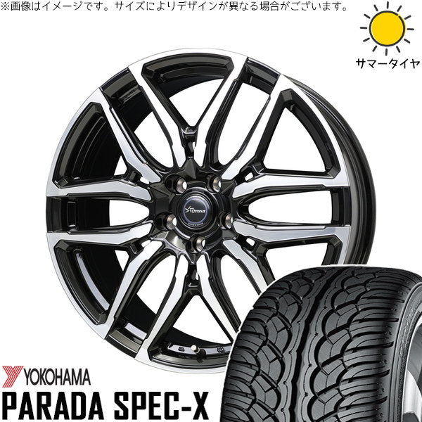 ヨコハマタイヤ パラダ Spec-X PA02 235/60R18 ＋ クロノス CH-114 ブラックポリッシュ 18インチ 7J +38 5H114.3P サマー・ホイール4本セット。1枚目。