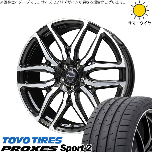 トーヨータイヤ プロクセススポーツ2 235/50R18 ＋ クロノス CH-114 ブラックポリッシュ 18インチ 8J +42 5H114.3P サマー・ホイール4本セット。1枚目。
