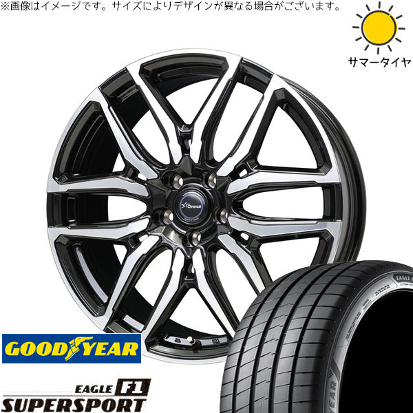 グッドイヤー イーグル F1 スーパースポーツ 225/40R18 ＋ クロノス CH-114 ブラックポリッシュ 18インチ 8J +42 5H114.3P サマー・ホイール4本セット。1枚目。