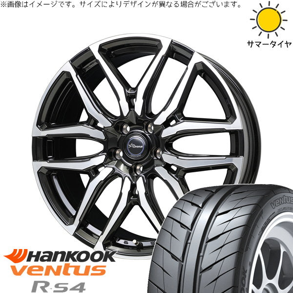ハンコック ベンタス RS Z232 225/40R19 ＋ クロノス CH-114 ブラックポリッシュ 19インチ 7J +38 5H114.3P サマー・ホイール4本セット。1枚目。