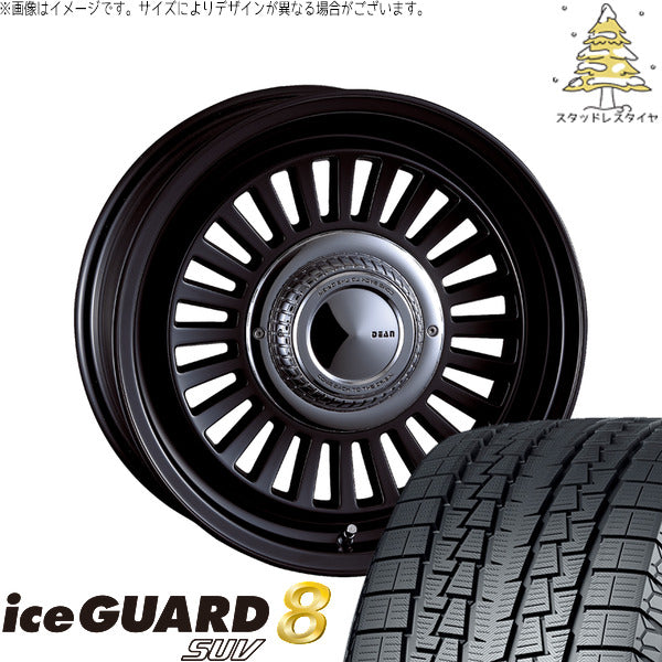 ヨコハマタイヤ アイスガード8 SUV 265/65R17 ＋ ディーン カリフォルニア マットブラック 17インチ 7.5J +20 6H139.7P スタッドレス・ホイール4本セット。1枚目。