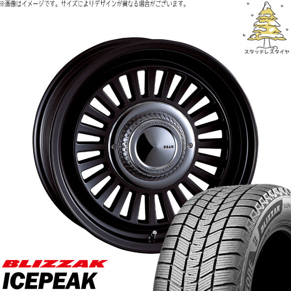 ブリヂストン ブリザック ICEPEAK 265/70R17 ＋ ディーン カリフォルニア マットブラック 17インチ 7.5J +20 6H139.7P スタッドレス・ホイール4本セット。1枚目。