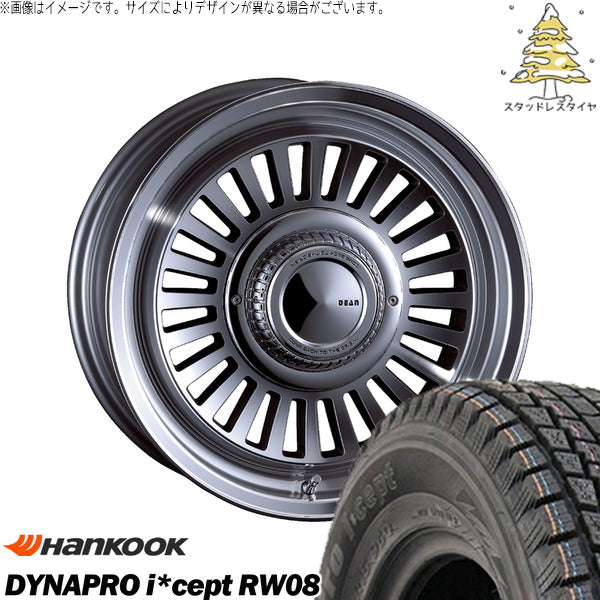 ハンコック ダイナプロ アイセプト RW08 175/80R16 ＋ ディーン カリフォルニア バーニッシュグレー 16インチ 5.5J +20 5H139.7P スタッドレス・ホイール4本セット。1枚目。
