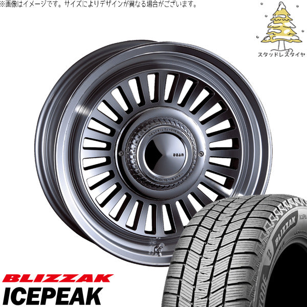 ブリヂストン ブリザック ICEPEAK 265/70R16 ＋ ディーン カリフォルニア バーニッシュグレー 16インチ 7J +15 6H139.7P スタッドレス・ホイール4本セット。1枚目。