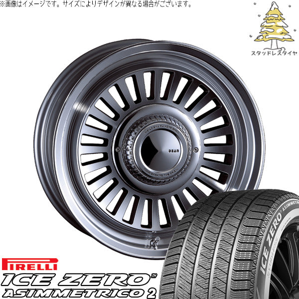 ピレリ アイスゼロアシンメトリコ2 215/65R16 ＋ ディーン カリフォルニア バーニッシュグレー 16インチ 6.5J +38 6H139.7P スタッドレス・ホイール4本セット。1枚目。