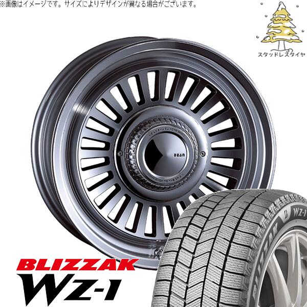 ブリヂストン ブリザック WZ-1 215/70R16 ＋ ディーン カリフォルニア バーニッシュグレー 16インチ 5.5J +20 5H139.7P スタッドレス・ホイール4本セット。1枚目。