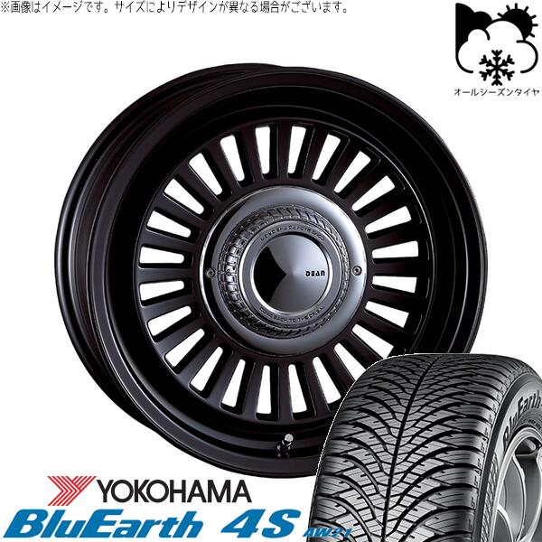 ヨコハマタイヤ ブルーアース4S AW21 215/70R16 ＋ ディーン カリフォルニア マットブラック 16インチ 6J -5 5H139.7P オールシーズン・ホイール4本セット。1枚目。