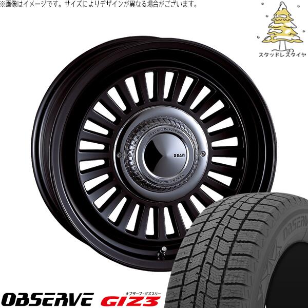 トーヨータイヤ オブザーブ GIZ3 215/65R16 ＋ ディーン カリフォルニア マットブラック 16インチ 6.5J +38 6H139.7P スタッドレス・ホイール4本セット。1枚目。