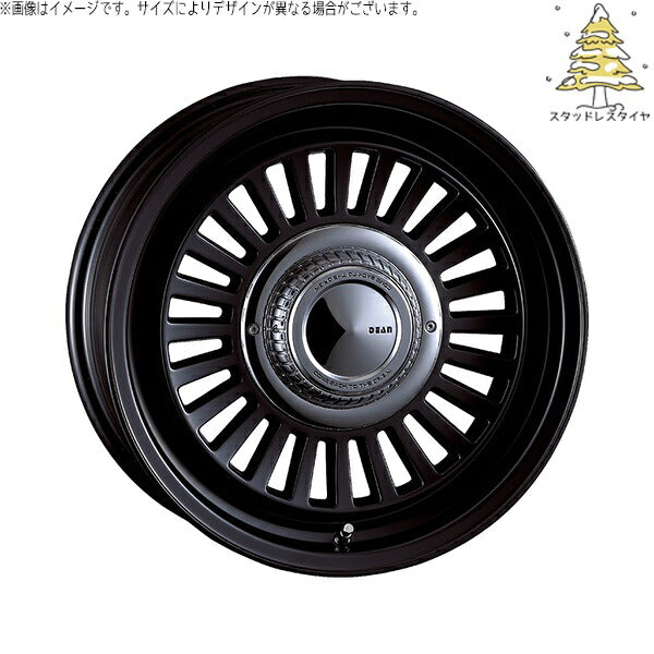 輸入スタッドレスタイヤ（銘柄指定不可） 215/65R16 ＋ ディーン カリフォルニア マットブラック 16インチ 6.5J +38 6H139.7P ホイール4本セット。1枚目。
