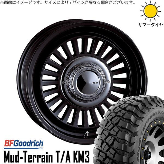 BFグッドリッチ マッドテレーン T/A KM3 255/85R16 ＋ ディーン カリフォルニア マットブラック 16インチ 6.5J +25 5H150P サマー・ホイール4本セット。1枚目。