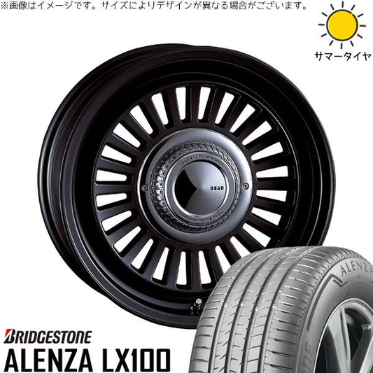 ブリヂストン アレンザ LX100 (ALENZA LX100) 215/70R16 ＋ ディーン カリフォルニア マットブラック 16インチ 6.5J +38 6H139.7P サマー・ホイール4本セット。1枚目。