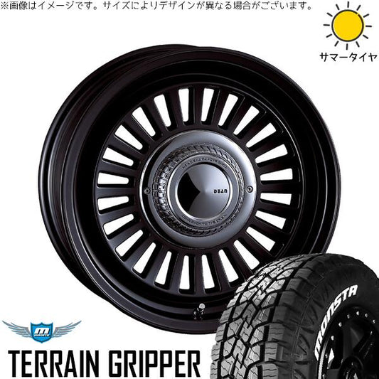 モンスタタイヤ テレーングリッパー (TERRAIN GRIPPER) 215/70R16 ＋ ディーン カリフォルニア マットブラック 16インチ 6.5J +38 6H139.7P サマー・ホイール4本セット。1枚目。