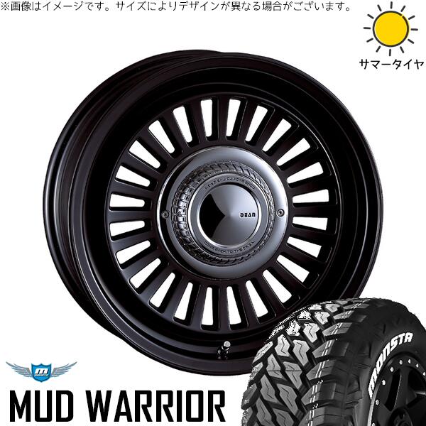モンスタタイヤ マッドウォーリア 265/75R16 ＋ ディーン カリフォルニア マットブラック 16インチ 7J +15 6H139.7P サマー・ホイール4本セット。1枚目。