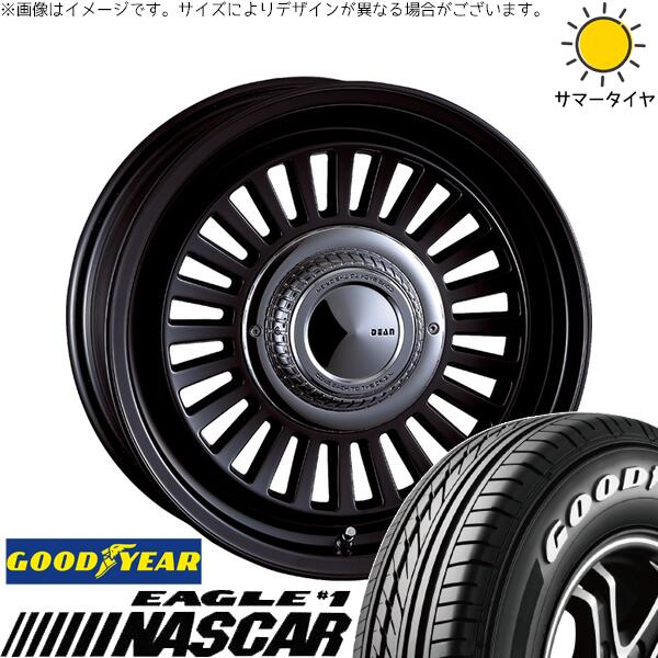 グッドイヤー イーグル ナスカー 215/65R16 ＋ ディーン カリフォルニア マットブラック 16インチ 6.5J +38 6H139.7P サマー・ホイール4本セット。1枚目。