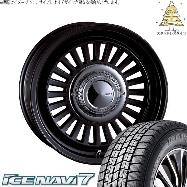 グッドイヤー アイスナビ7 215/65R16 ＋ ディーン カリフォルニア マットブラック 16インチ 6.5J +38 6H139.7P スタッドレス・ホイール4本セット。1枚目。