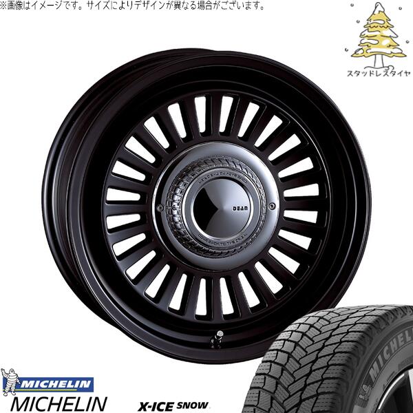 ミシュラン エックスアイス スノー (X-ICE SNOW) 215/65R16 ＋ ディーン カリフォルニア マットブラック 16インチ 6.5J +38 6H139.7P スタッドレス・ホイール4本セット。1枚目。
