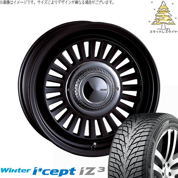 ハンコック ウィンターアイセプト IZ3 W636 215/65R16 ＋ ディーン カリフォルニア マットブラック 16インチ 6.5J +38 6H139.7P スタッドレス・ホイール4本セット。1枚目。