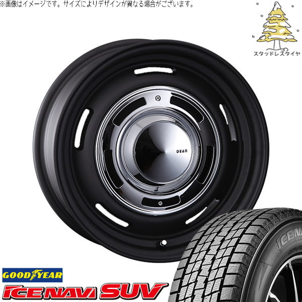 グッドイヤー アイスナビ SUV 215/70R16 ＋ ディーン クロスカントリー マットブラック 16インチ 5.5J +20 5H139.7P スタッドレス・ホイール4本セット。1枚目。