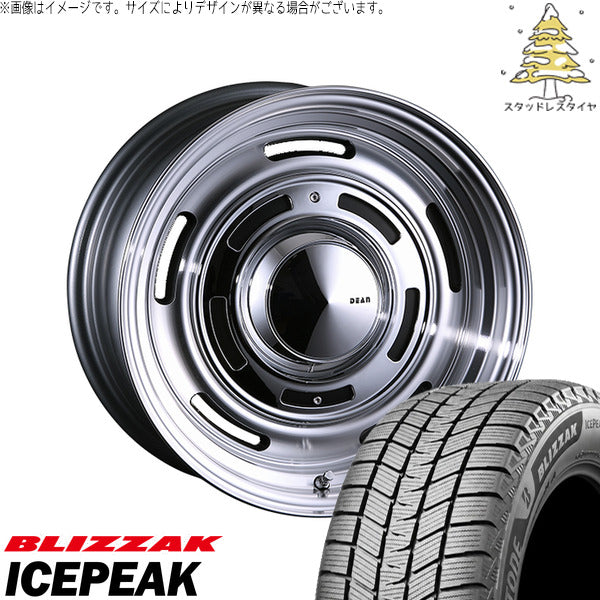 ブリヂストン ブリザック ICEPEAK 215/70R16 ＋ ディーン クロスカントリー バーニッシュグレー 16インチ 6J -5 5H139.7P スタッドレス・ホイール4本セット。1枚目。