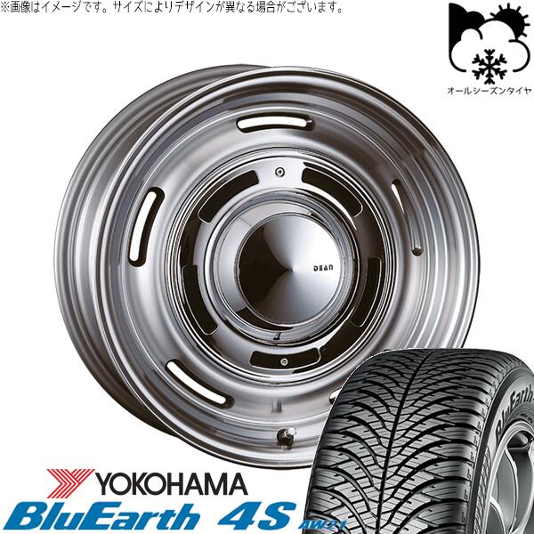 ヨコハマタイヤ ブルーアース4S AW21 215/70R16 ＋ ディーン クロスカントリー バーニッシュグレー 16インチ 6J -5 5H139.7P オールシーズン・ホイール4本セット。1枚目。