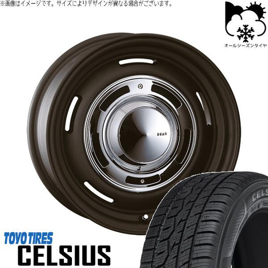トーヨータイヤ セルシアス 225/55R18 ＋ ディーン クロスカントリー マットブラック 18インチ 8J +35 5H114.3P オールシーズン・ホイール4本セット。1枚目。