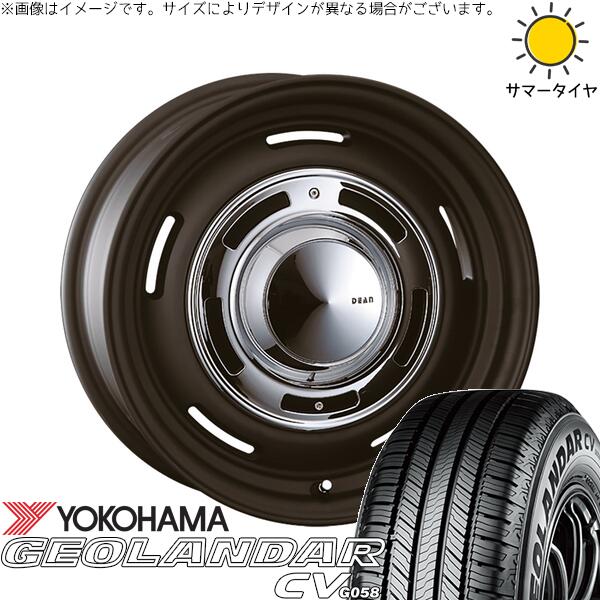 ヨコハマタイヤ ジオランダーCV G058 215/70R16 ＋ ディーン クロスカントリー マットブラック 16インチ 5.5J +20 5H139.7P サマー・ホイール4本セット。1枚目。
