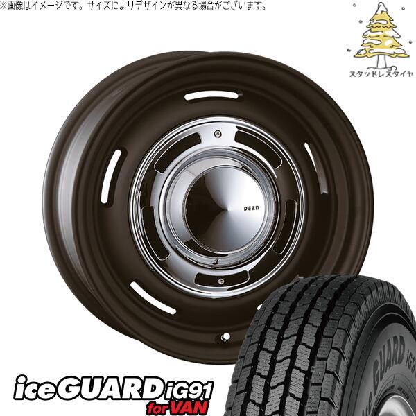 ヨコハマタイヤ アイスガード91 (iceGUARD91 IG91) 145/80R12 ＋ ディーン クロスカントリー マットブラック 12インチ 4.00B +42 4H100P スタッドレス・ホイール4本セット。1枚目。